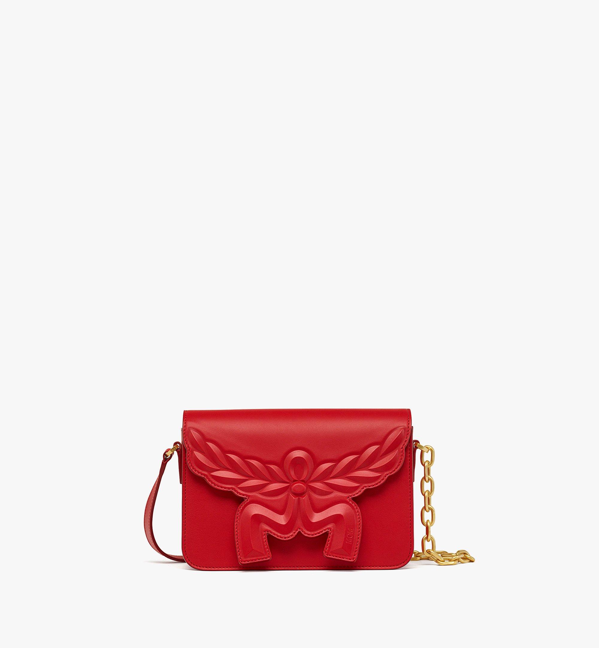 Mcm red shoulder bag hotsell